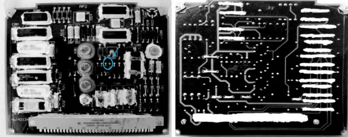 Front and Back Appearance Photos of AP2 Printed Circuit Board